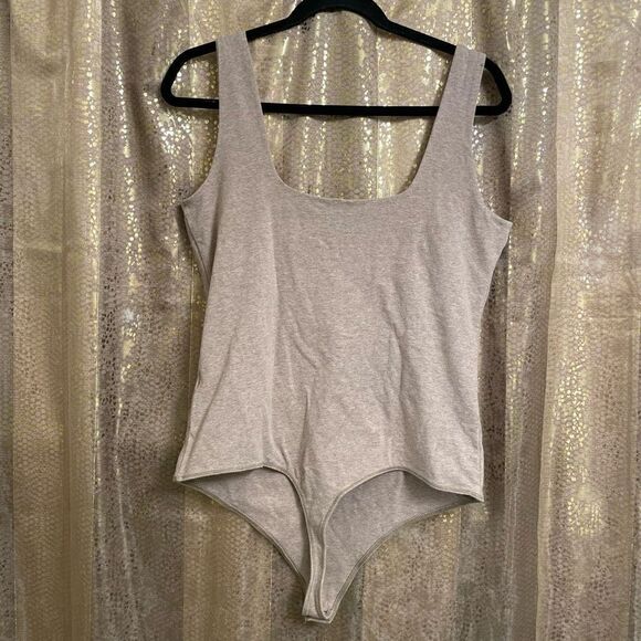 Abercrombie & Fitch Brown Cotton Seamless Fabric Tank Bodysuit, XXL - Picture 2 of 7